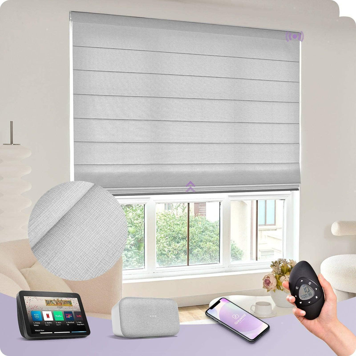 roman shades for kitchen