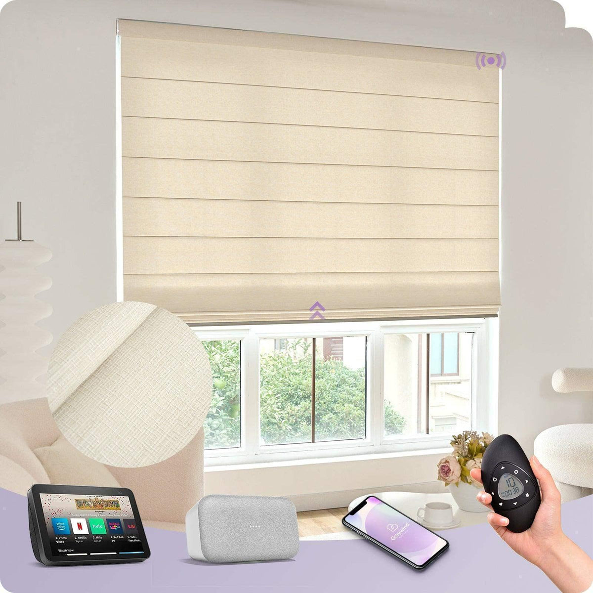 stationary roman shade valance