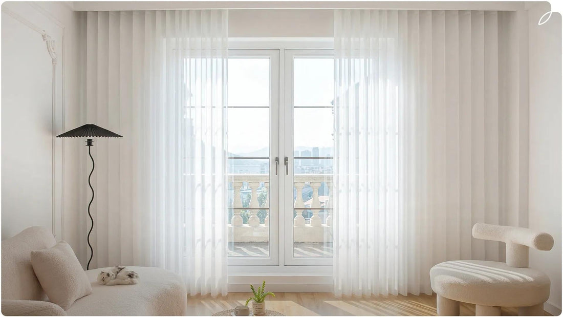 A scene picture of a living room with curtains. The blog content is "Do's + Don'ts of Classic Window Treatments"