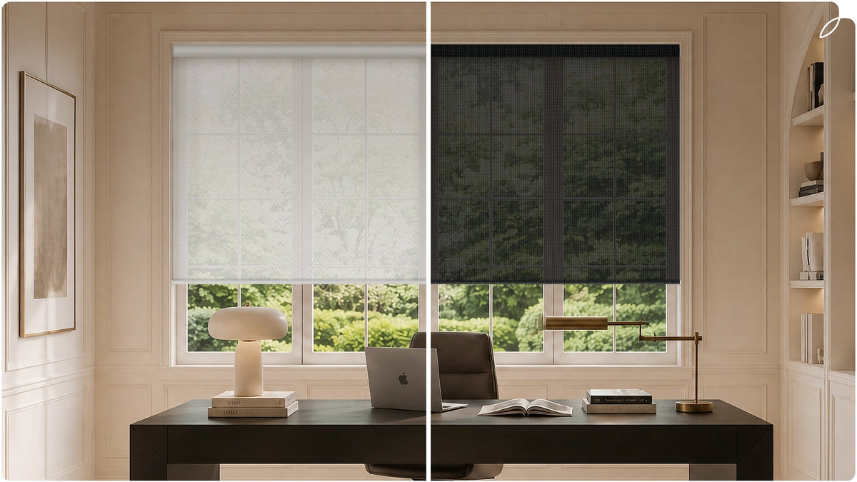 Comparison of light and dark solar shade