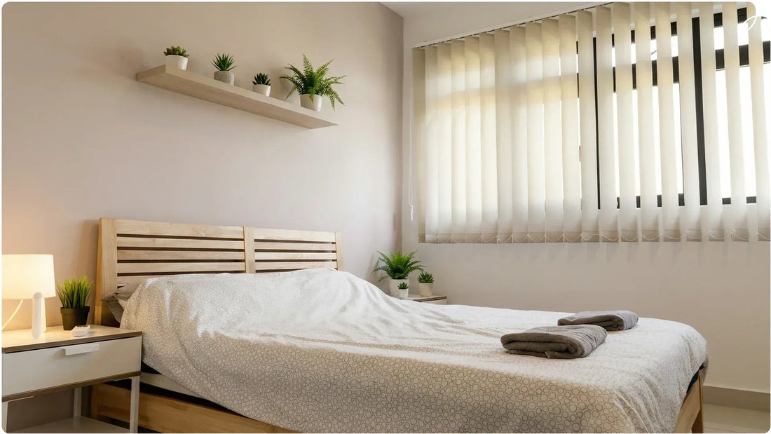 A close-up of blinds, the middle text isAre Cord Window Treatments illegal? Complete guide to the latest regulations