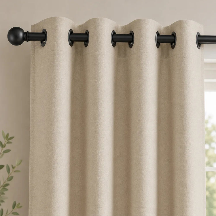 Delivers a clean, modern appearance with soft, even waves. It glides smoothly on the rod and adds a fresh, simple elegance to the room.