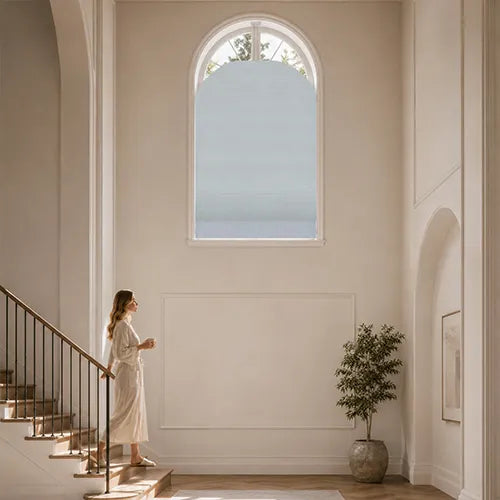Elongated Arch Cellular Shades is a good Ideal for Hard-to-Reach Windows