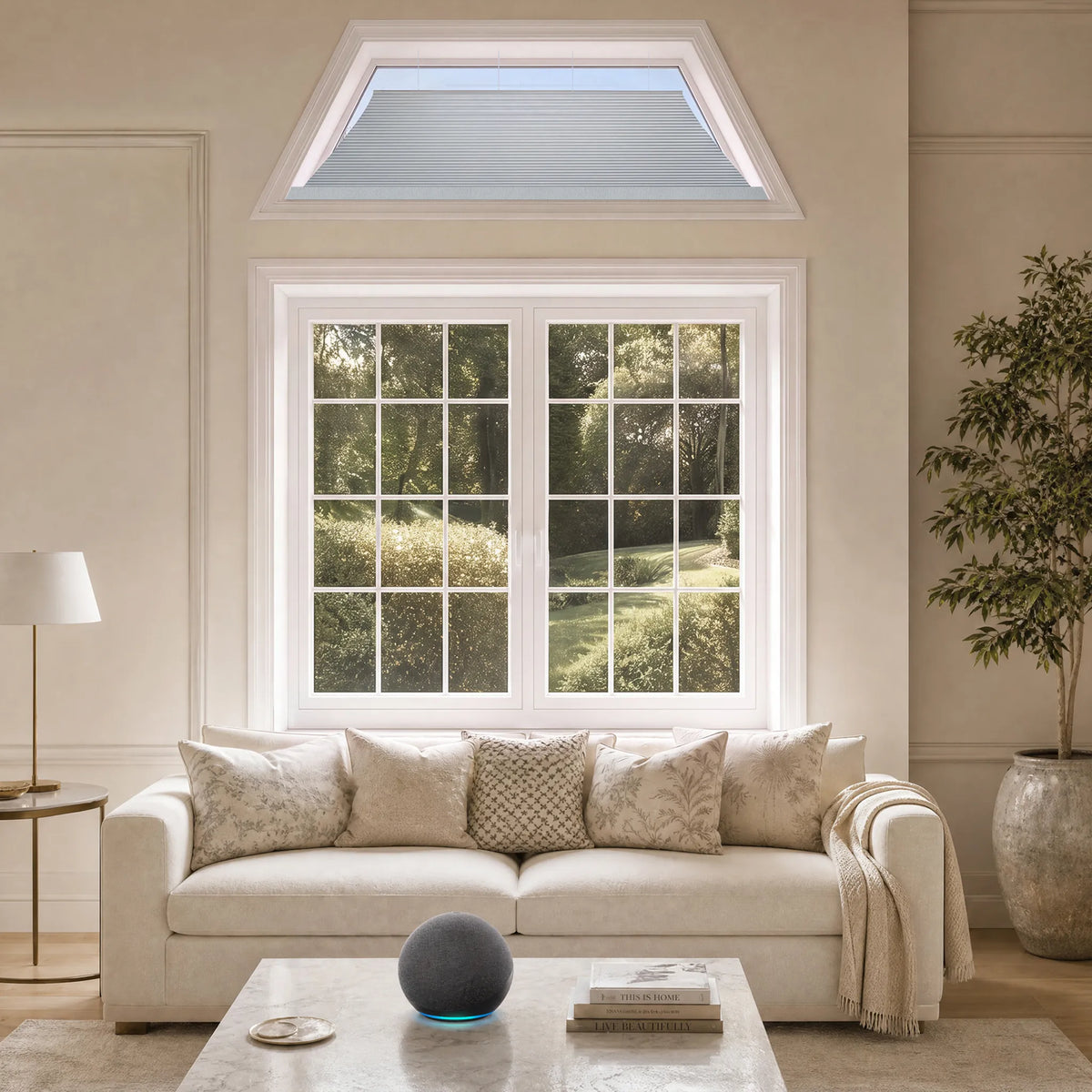  Motorized Isosceles Trapezoid Cellular Shades