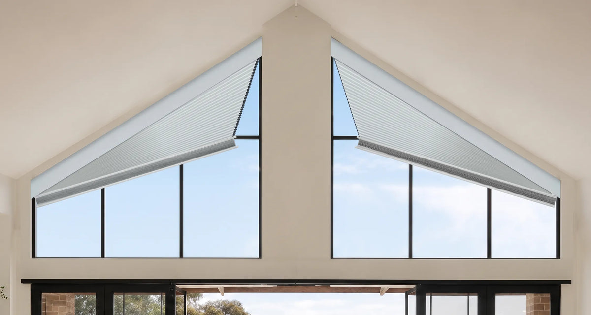 Motorized Trapezoid Cellular Shades