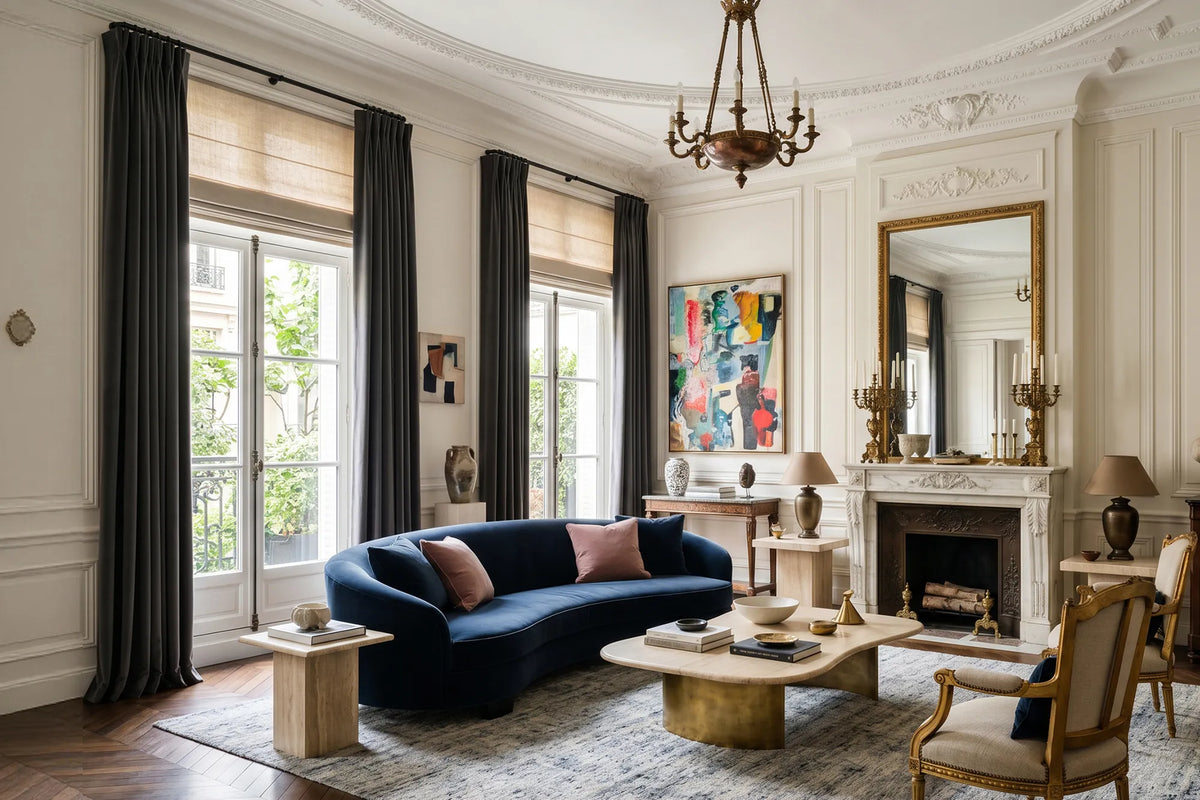 Choose this pairing if you want a room to feel more tailored, refined, and intentionally styled. Roman shades bring structure and a clean, designed look, while curtains soften the overall effect and add warmth. It is a strong choice for spaces that want a more polished finish without feeling overly formal.