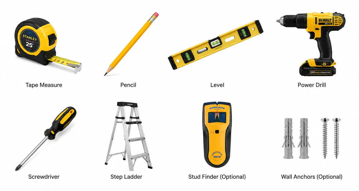 Before you begin, prepare a few basic tools to help make installation smoother and more accurate. The exact tools may vary by product and mounting surface, so always check the installation guide for your selected product.