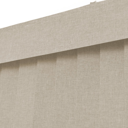 Vertical Blinds with a clean valance.