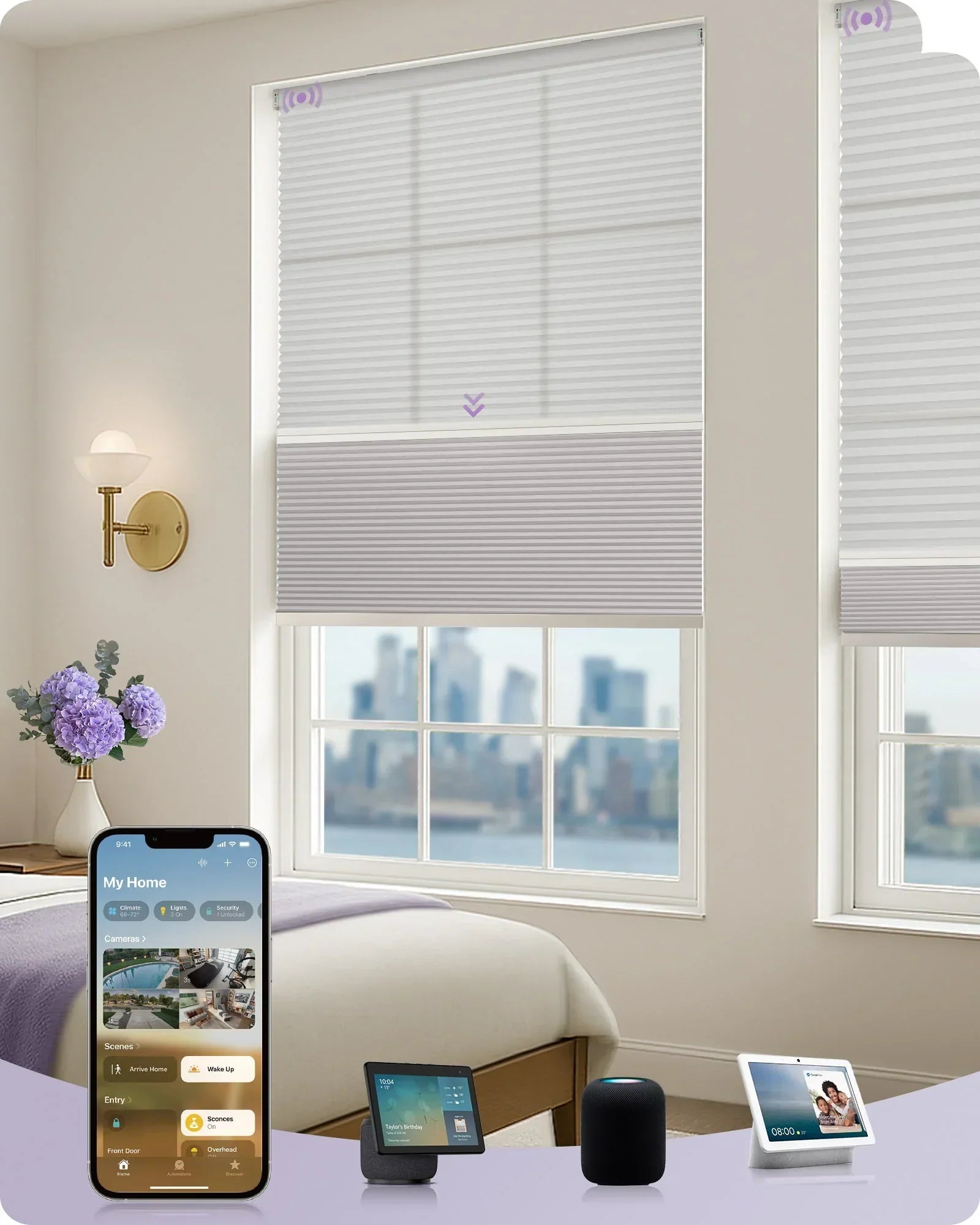 Graywind x Coulisse Motorized Day Night Cellular Shades