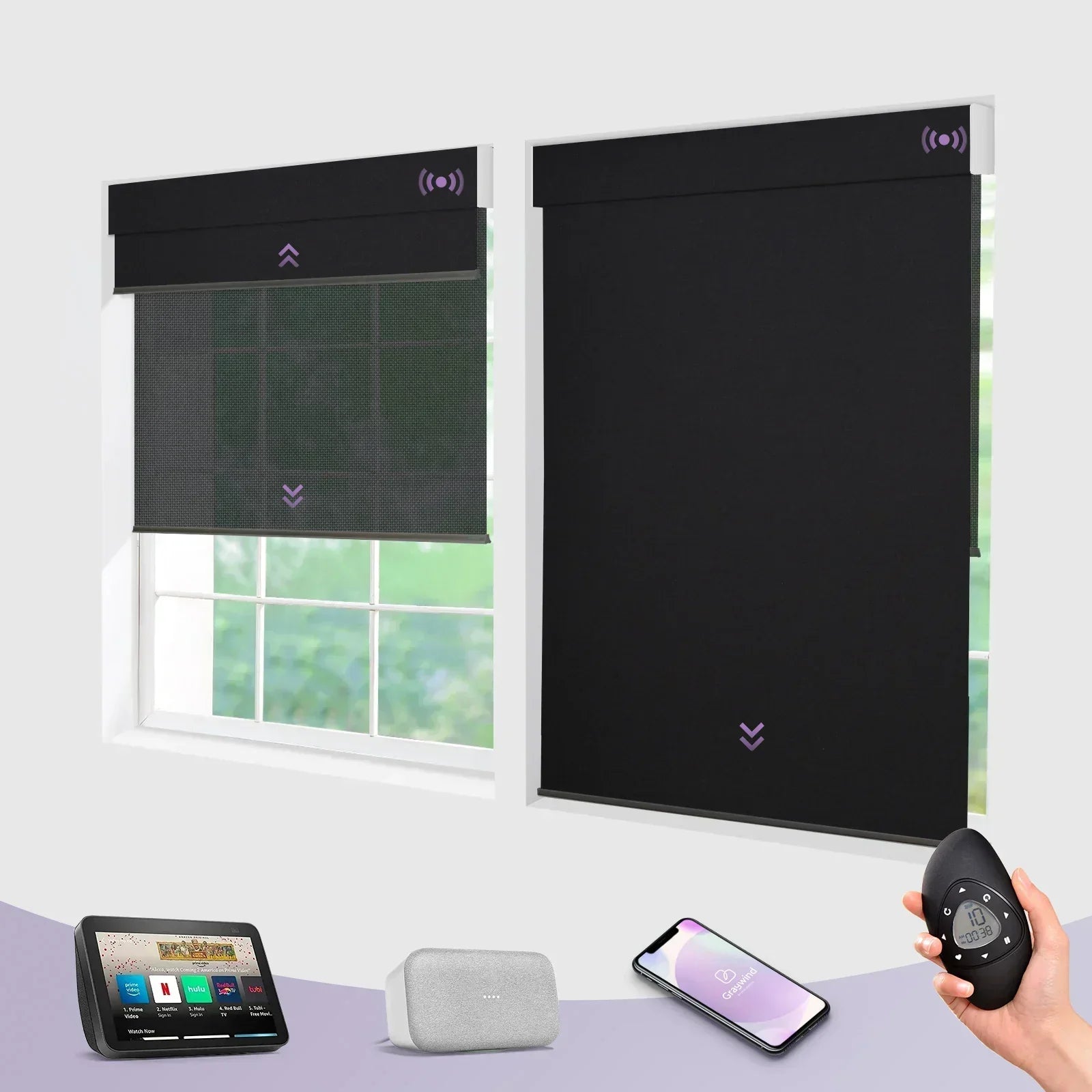Graywind Motorized Dual Shades | Double Roller Shades | Customizable