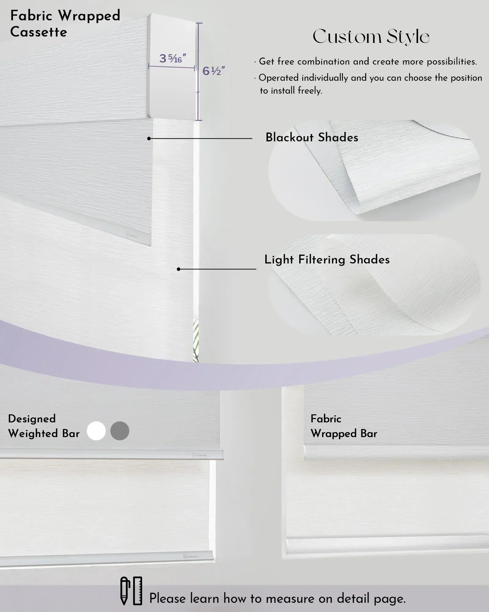 Graywind Motorized Dual Shades | Double Roller Shades | Customizable