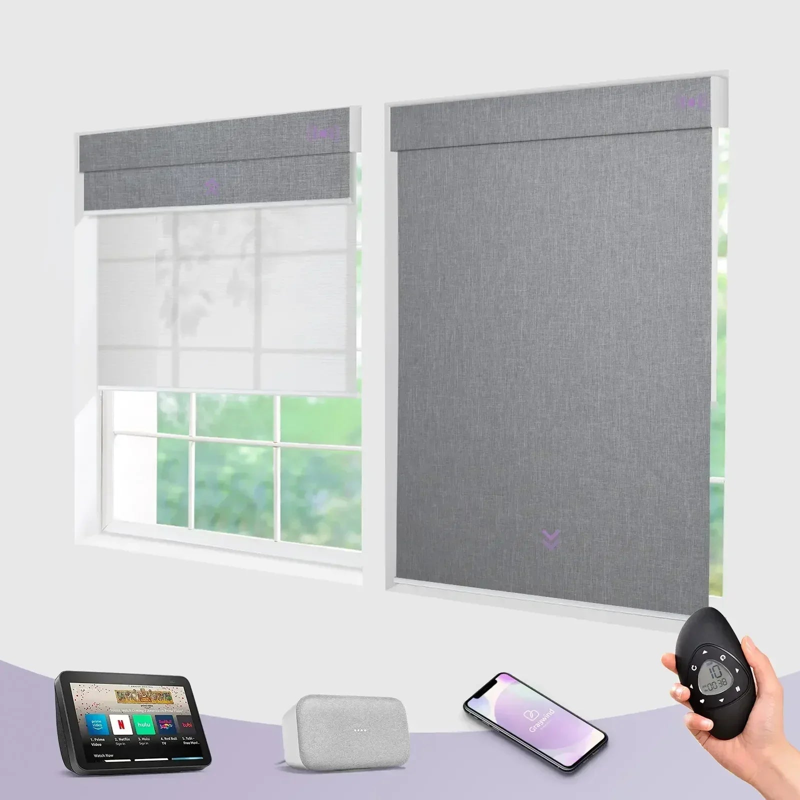 Graywind Motorized Dual Shades | Double Roller Shades | Customizable