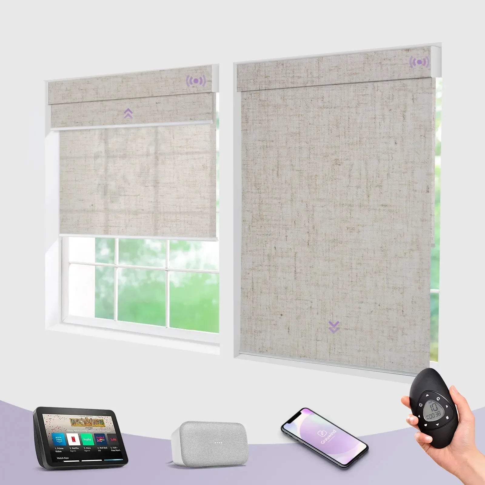 Graywind Motorized Dual Shades | Double Roller Shades | Customizable