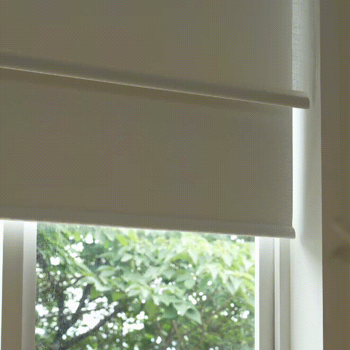 The dual shade adjusts two fabric layers independently, allowing you to switch easily between filtered daylight, privacy, and room-darkening coverage.