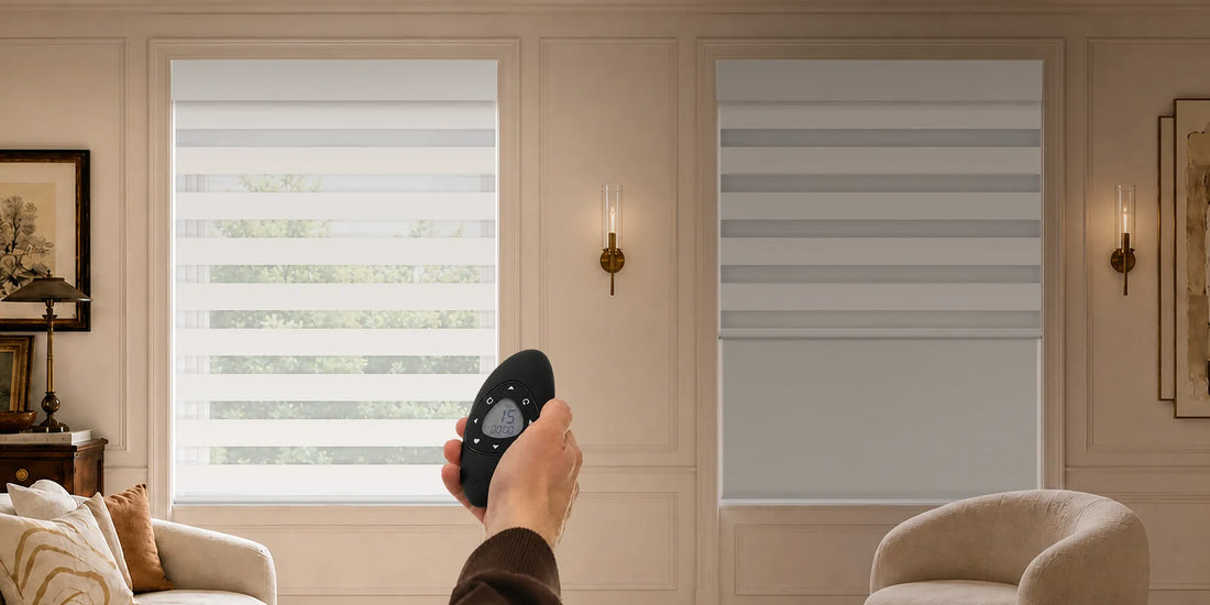 Control your shades effortlessly via remote, app, or voice—making it easy to adjust light and privacy throughout your daily routine.