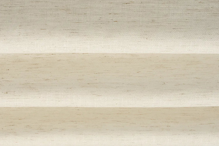 Close-up of Breeze White light-filtering fabric for flat roman shades, showing white fabric with subtle natural-looking slubs.