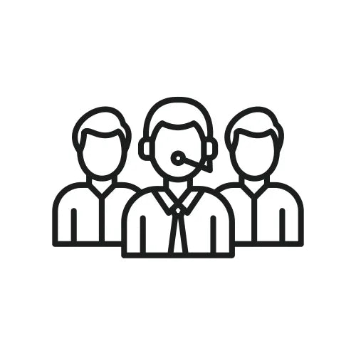 Graywind dealer support team icon showing customer service representatives and professional support staff