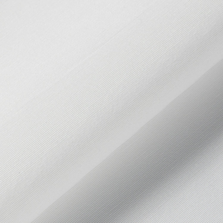 A close-up of white fabric with a subtle diagonal fold creating a soft gray shadow.