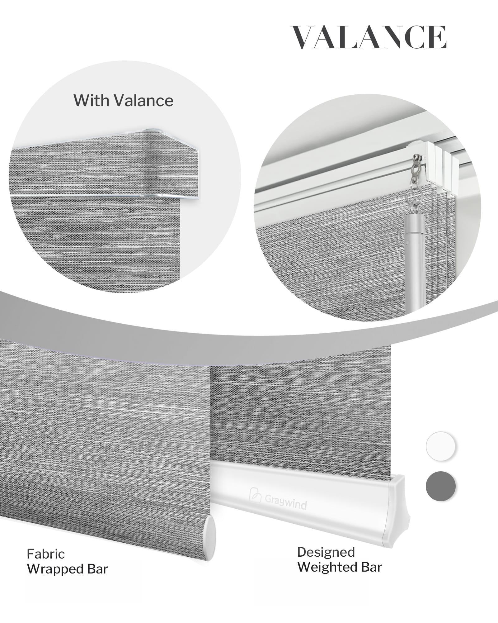 Graywind Manual Panel Track Blinds | Light Filtering Textured Fabric