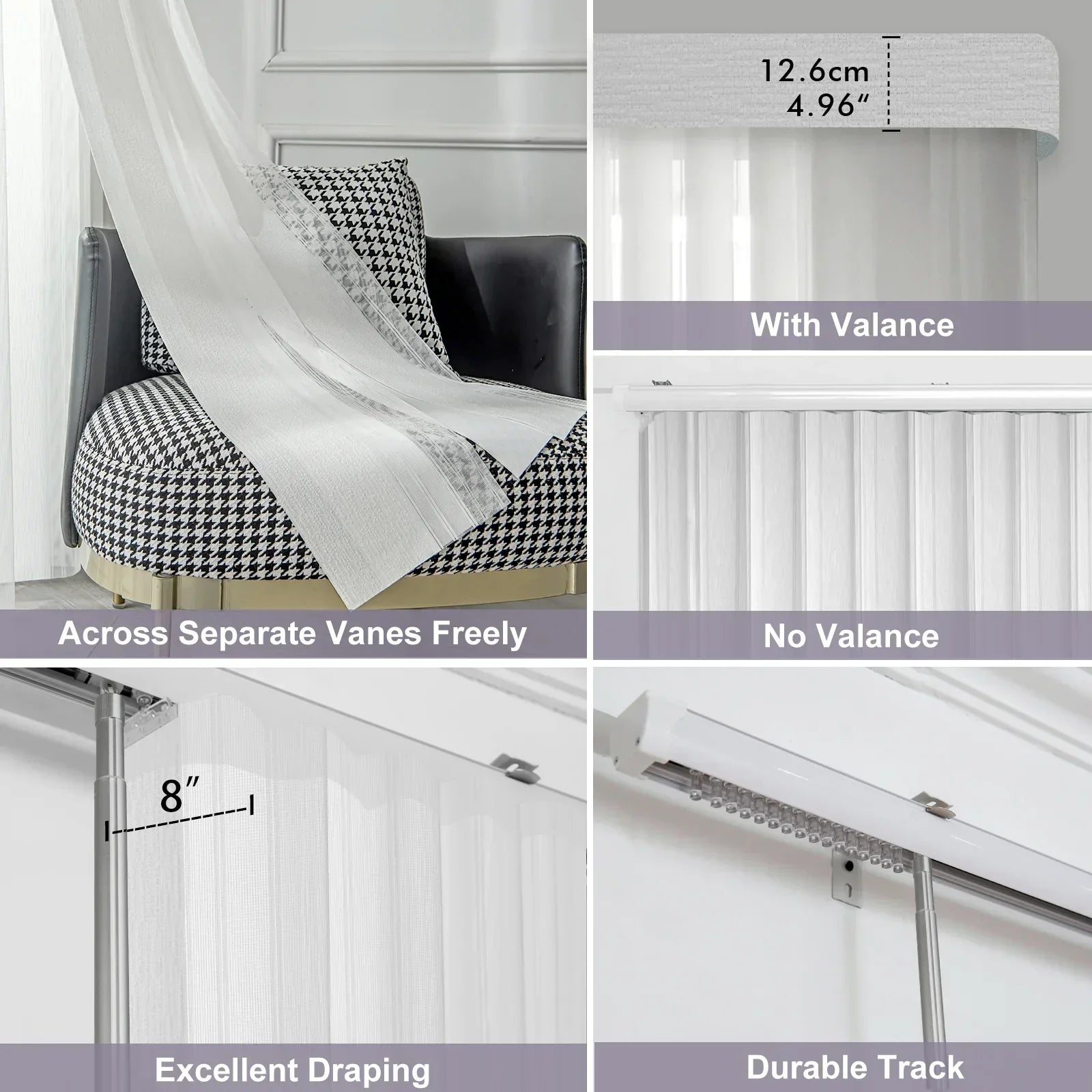 Graywind Manual Sheer Vertical Blinds | Striped Series | Customizable