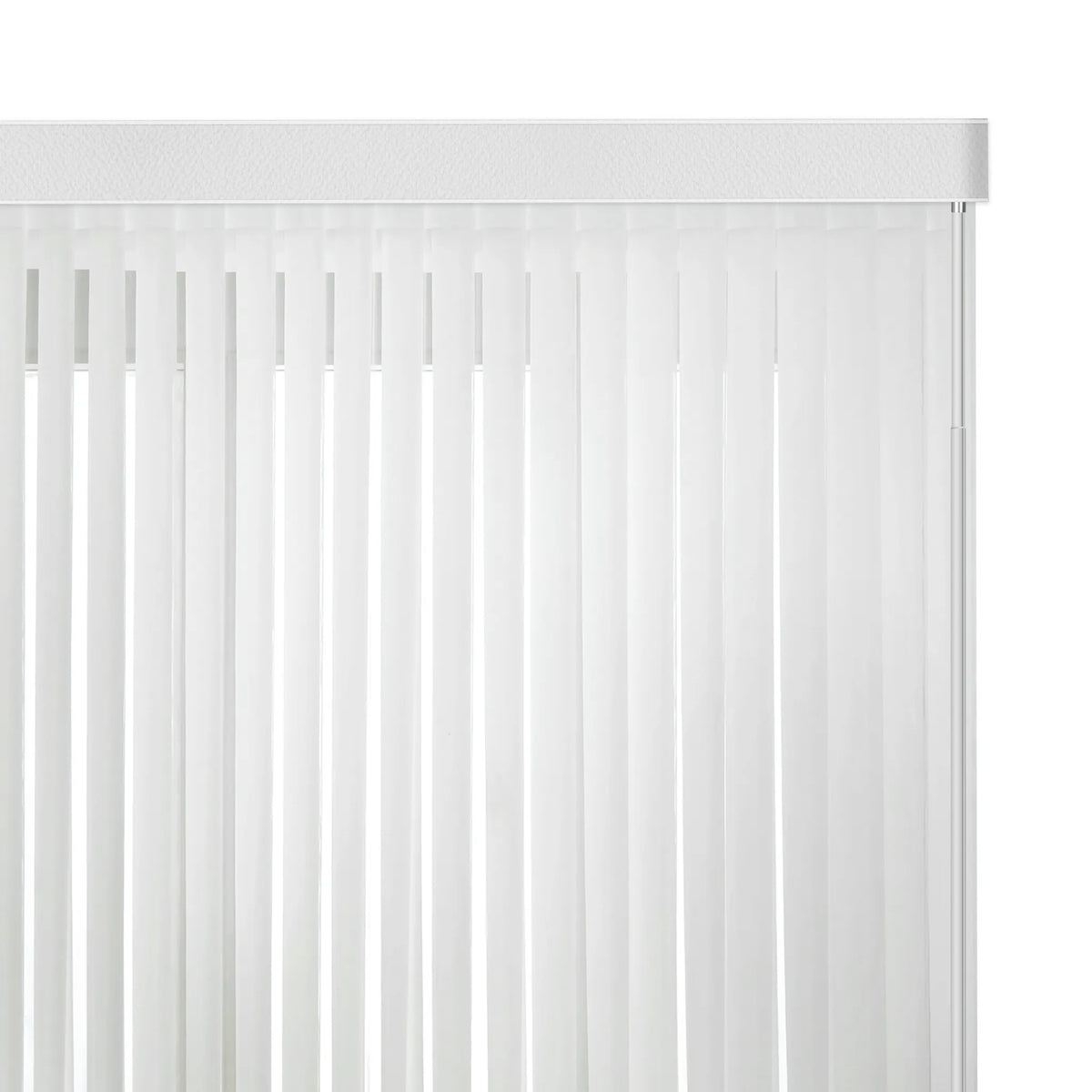 a close look of manual sheer vertical blinds 