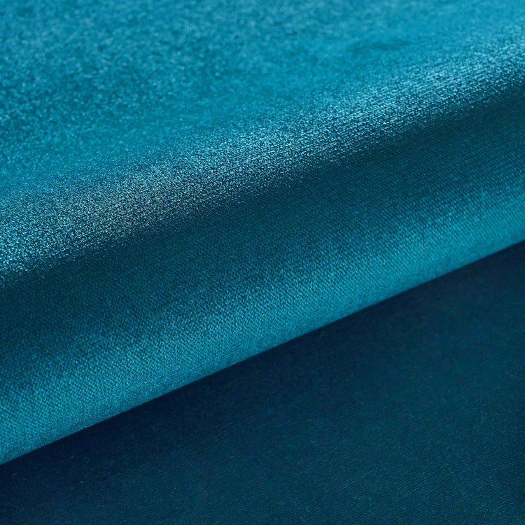 Close-up of blue fabric with a textured surface