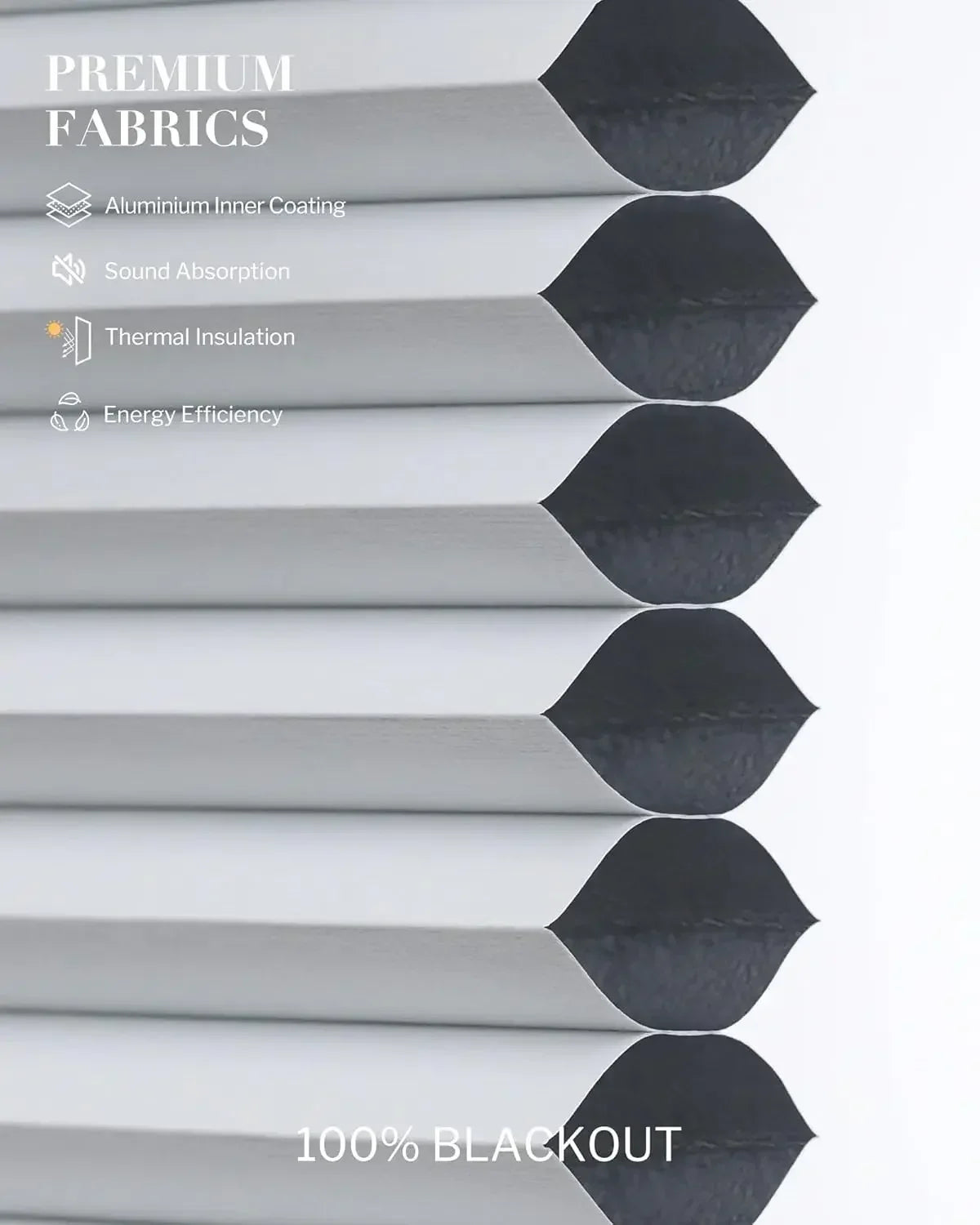 Graywind Motorized Isosceles Trapezoid Cellular Shades