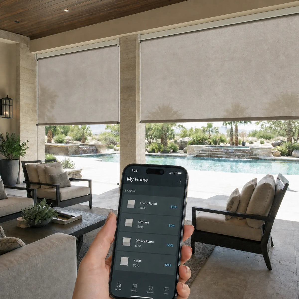 Graywind Motorized Outdoor Shades
