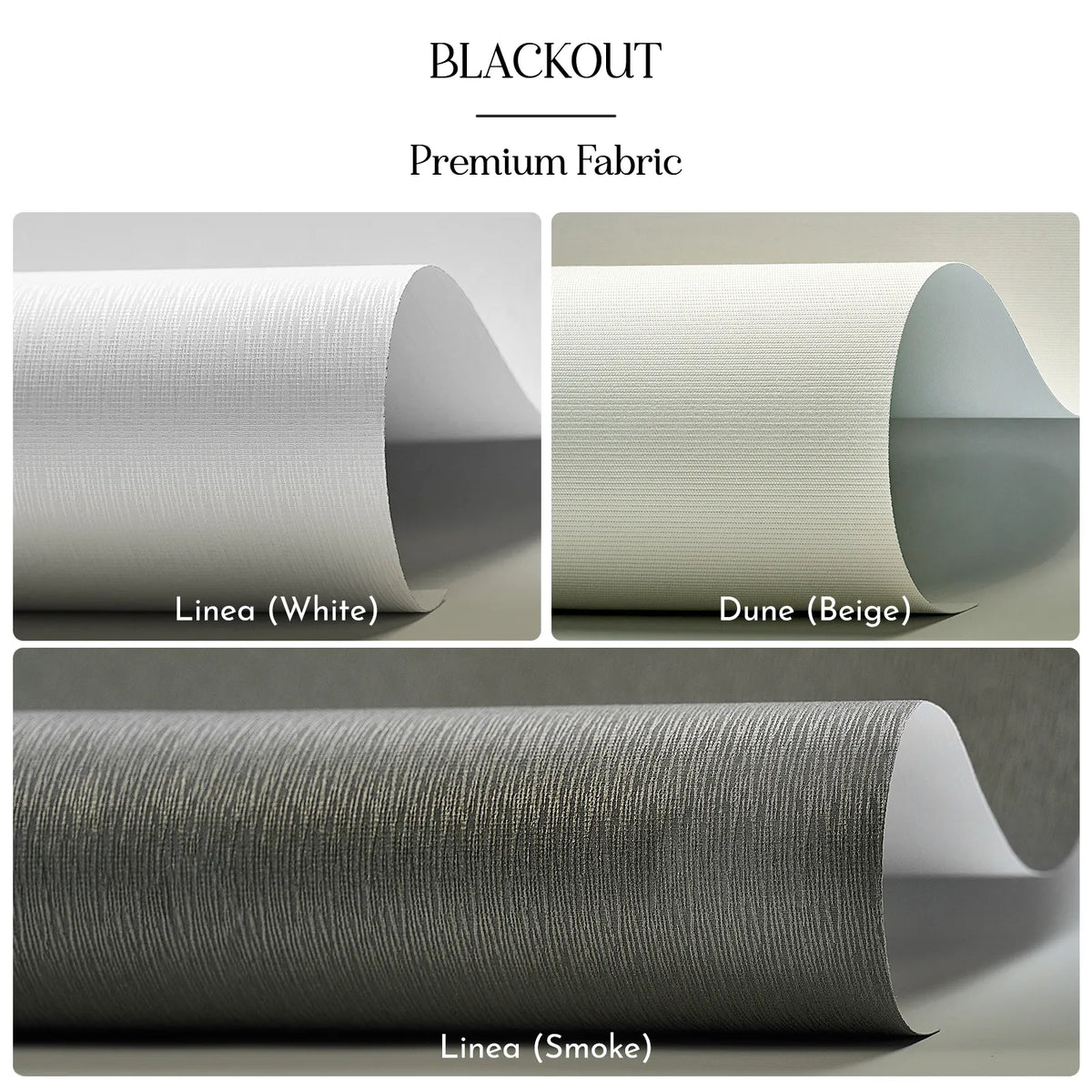 Premium Blackout Panel Track Blinds in a modern room for privacy and darkness control