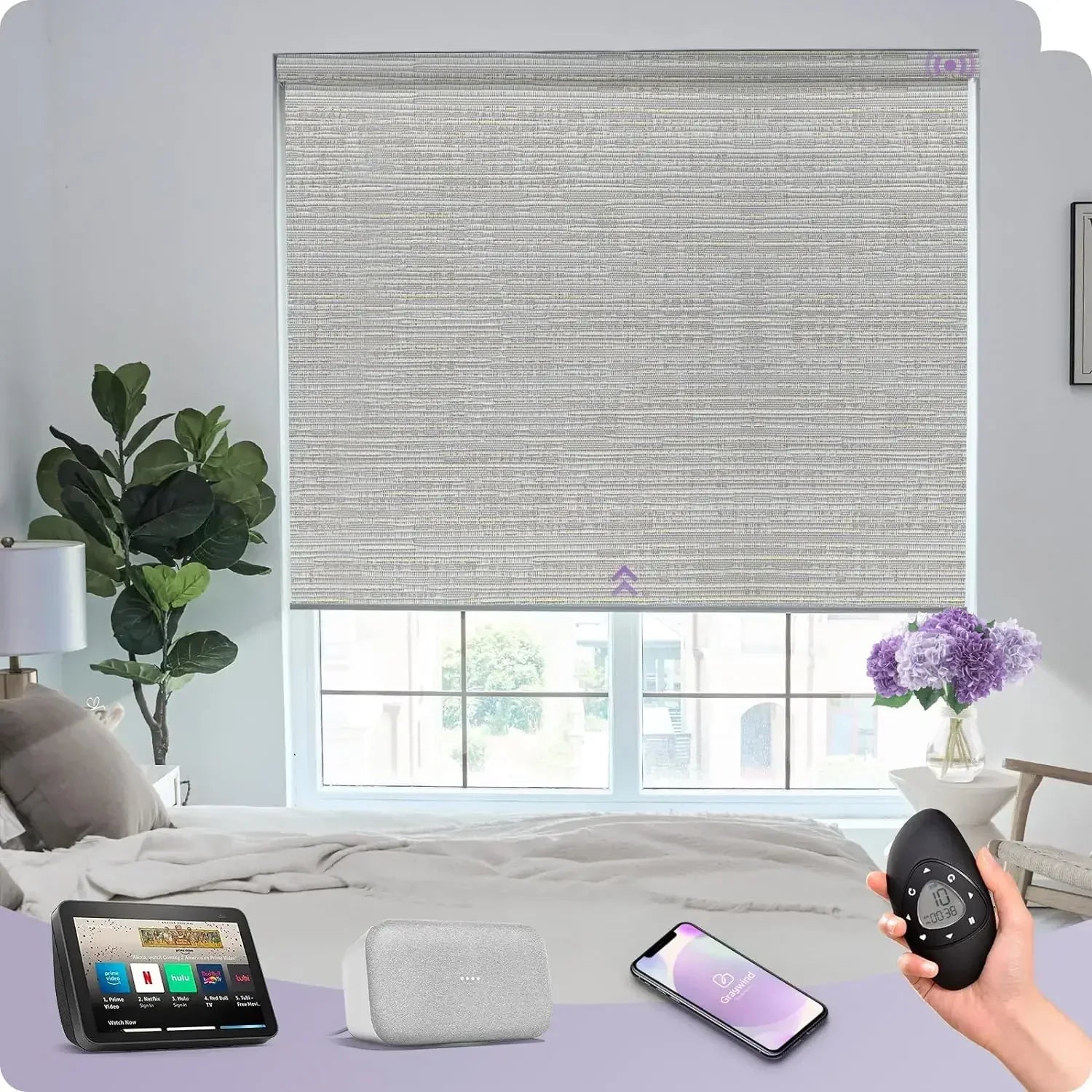 Graywind Motorized Blackout Roller Shades | Designed Series