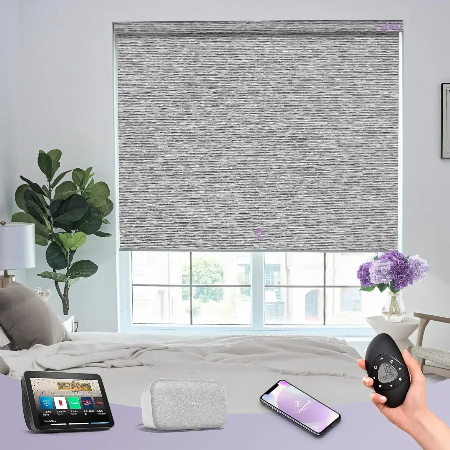 Graywind Motorized Blackout Roller Shades | Designed Series