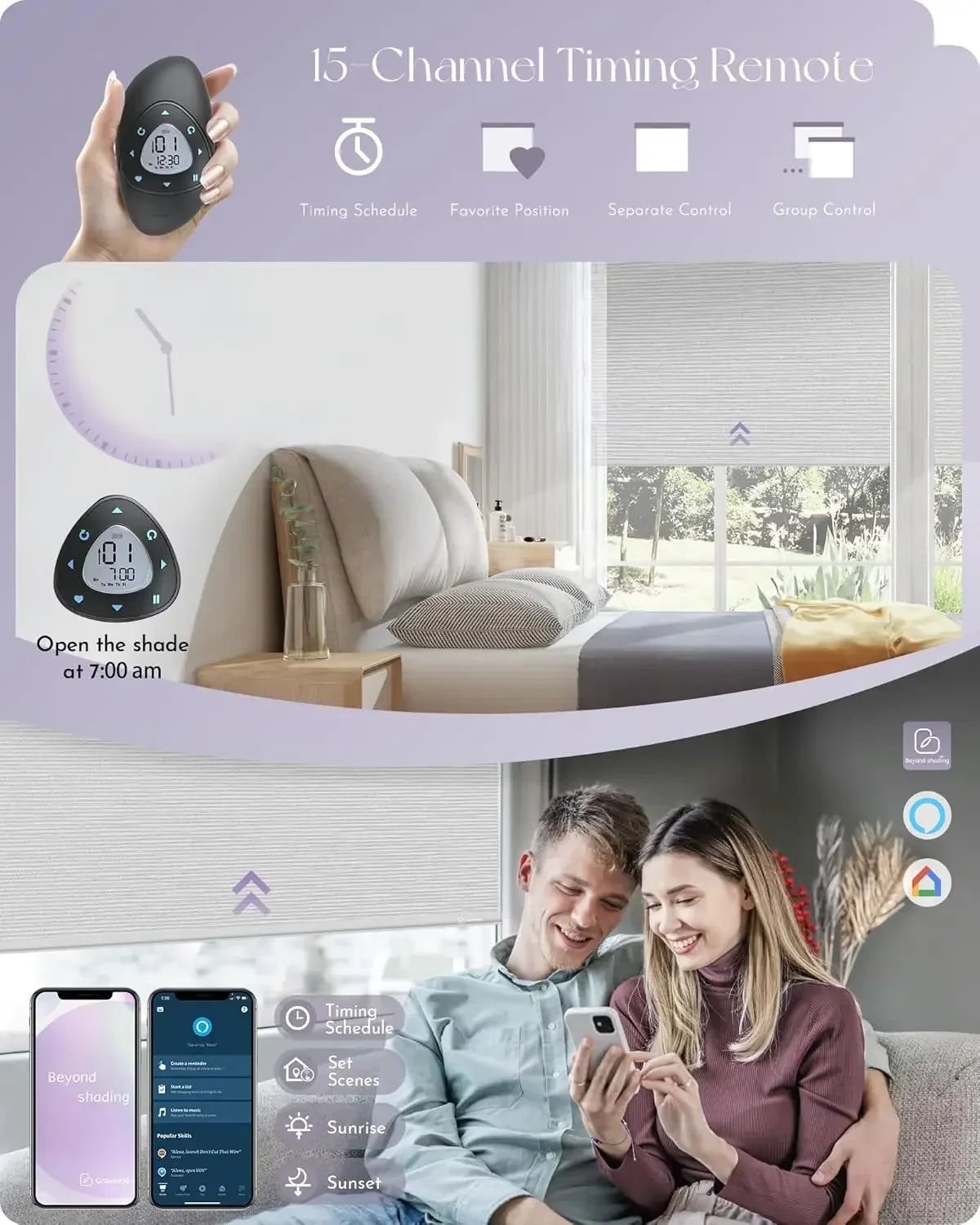 Graywind Motorized Blackout Roller Shades | Designed Series