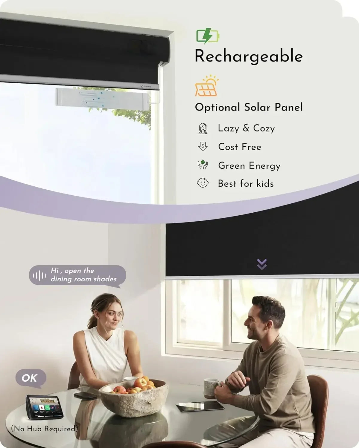 Graywind Motorized Blackout Roller Shades | Fabric Series