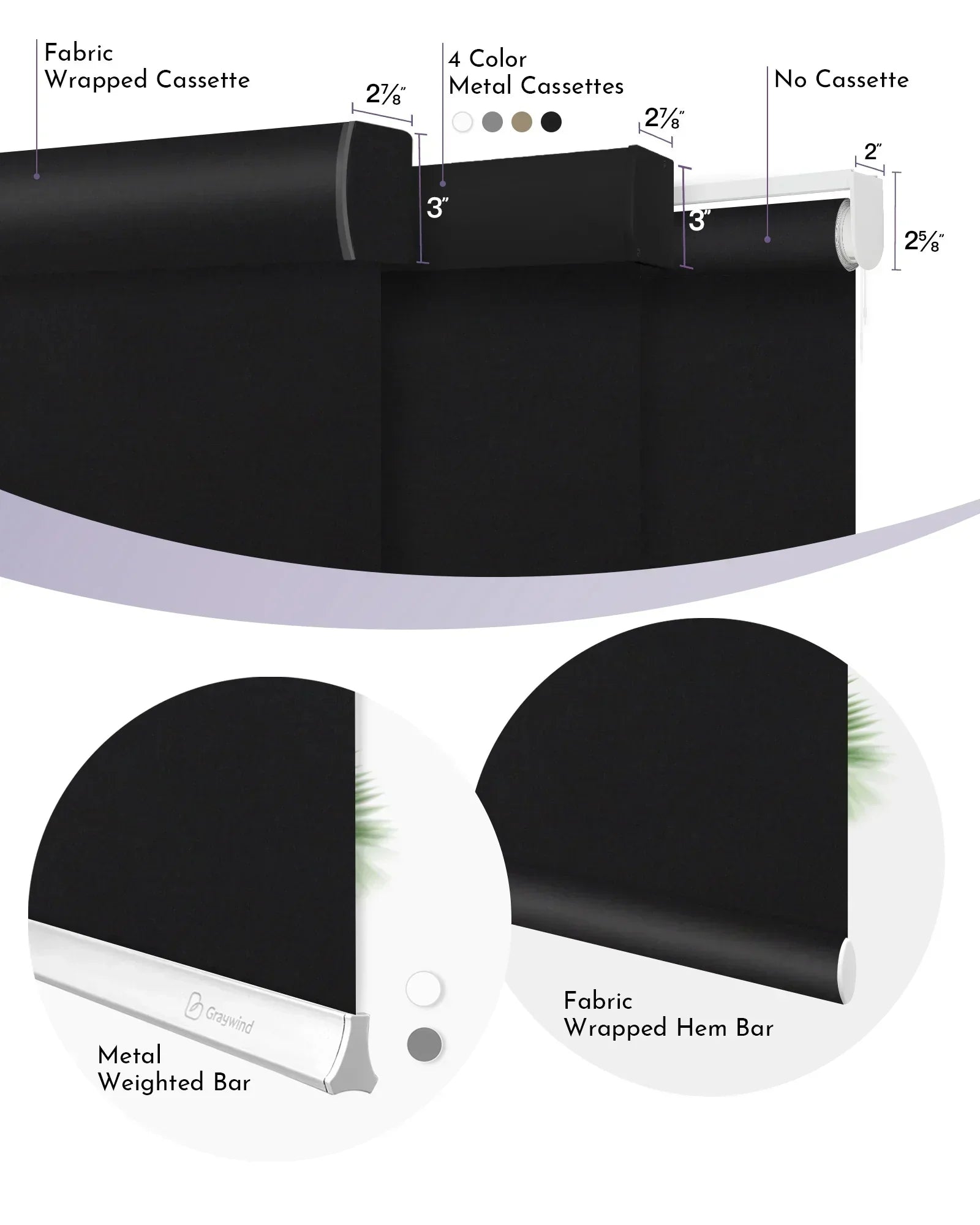 Graywind Motorized Roller Shades | Blackout | Matter Bundle