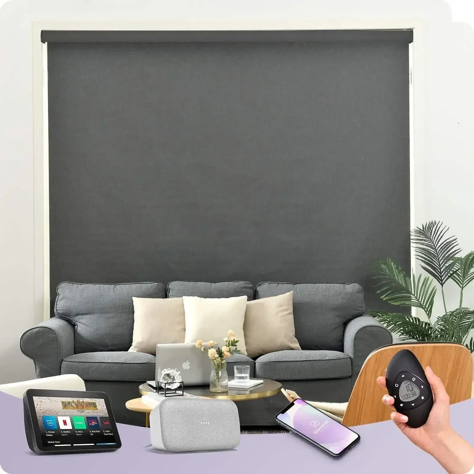 Graywind Motorized Blackout Roller Shades | Fabric Series