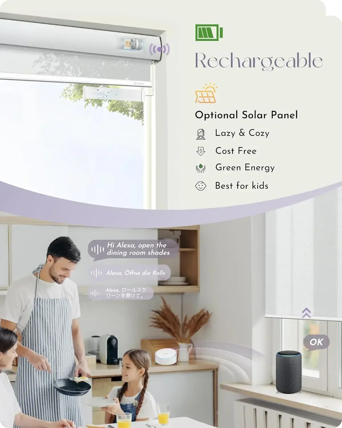 Graywind Motorized Blackout Roller Shades | Textured Series