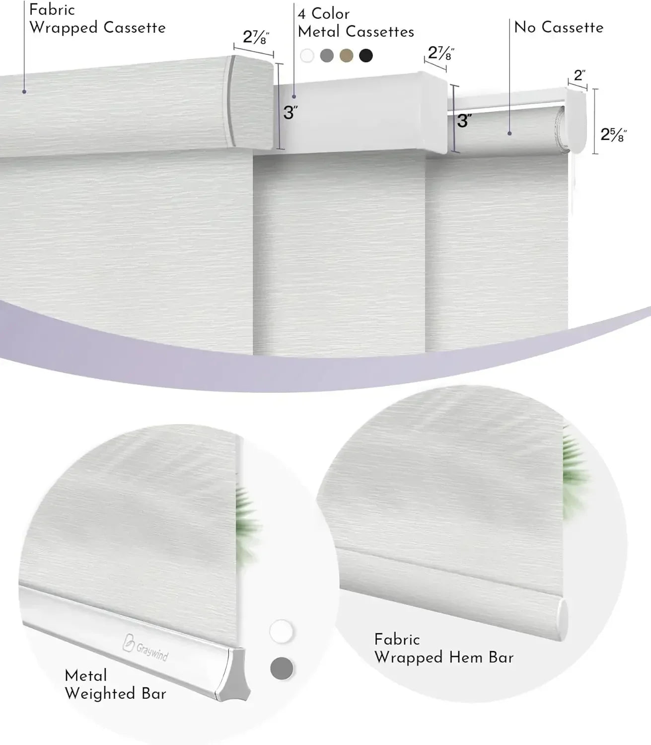 Graywind Motorized Blackout Roller Shades Textured Series