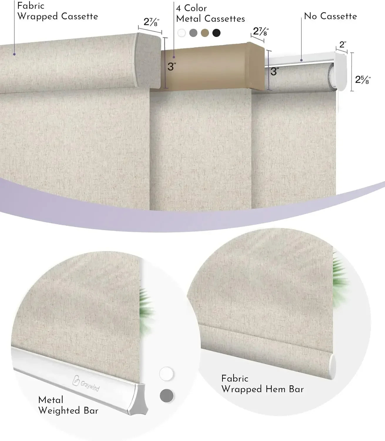 Graywind Motorized Roller Shades  | Light Filtering