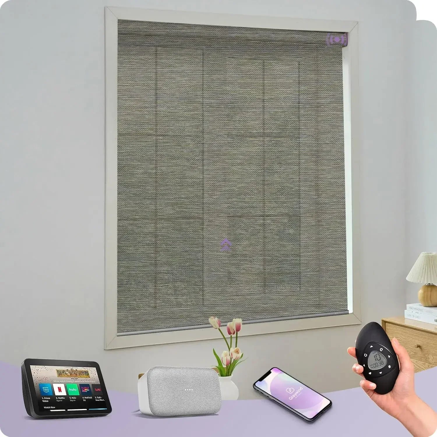 Graywind Motorized Roller Shades Nature Series