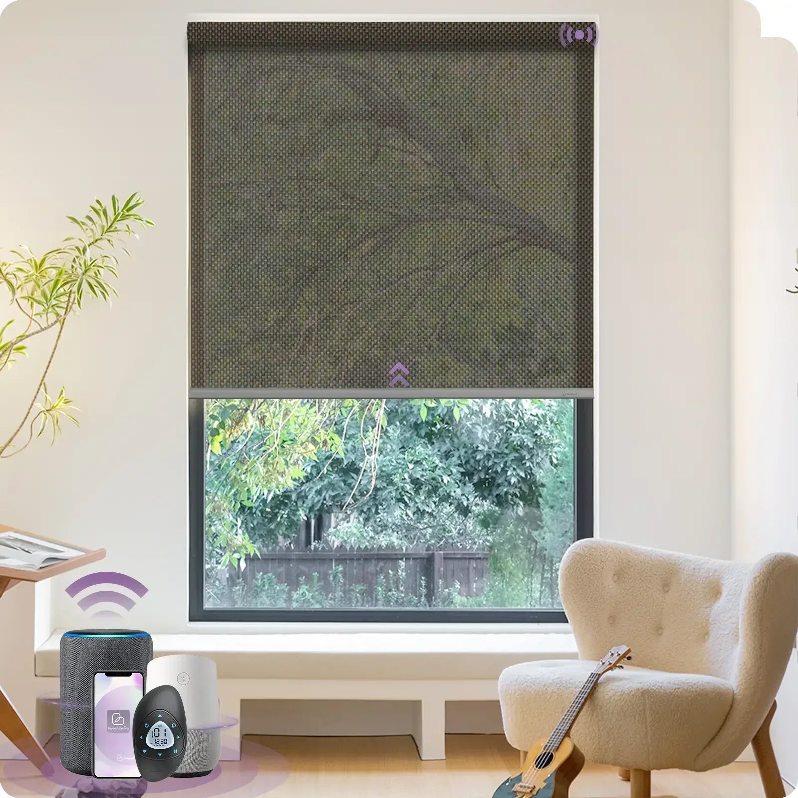 Graywind Motorized Solar Roller Shades