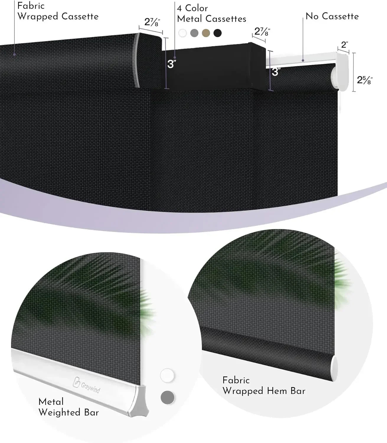 Graywind Motorized Solar Roller Shades