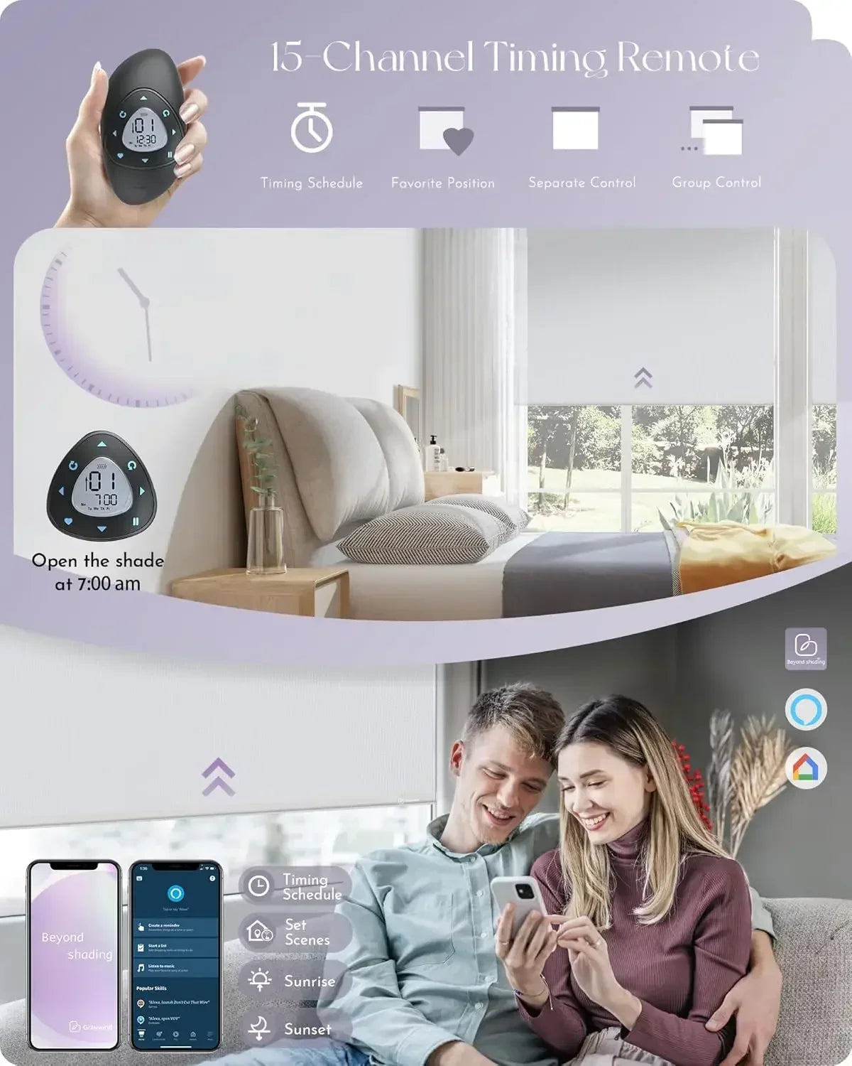 Graywind Motorized Blackout Roller Shades | Vinyl Series