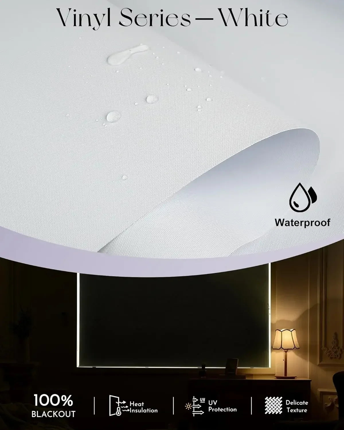 Graywind Motorized Blackout Roller Shades | Vinyl Series