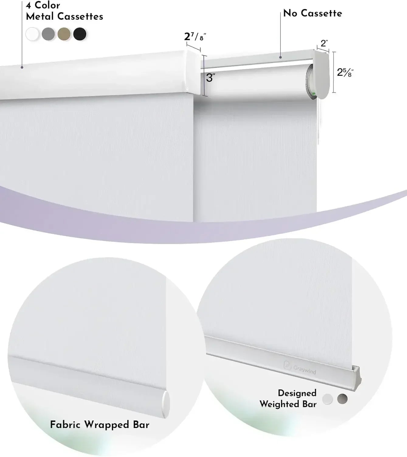 Graywind Motorized Blackout Roller Shades | Vinyl Series