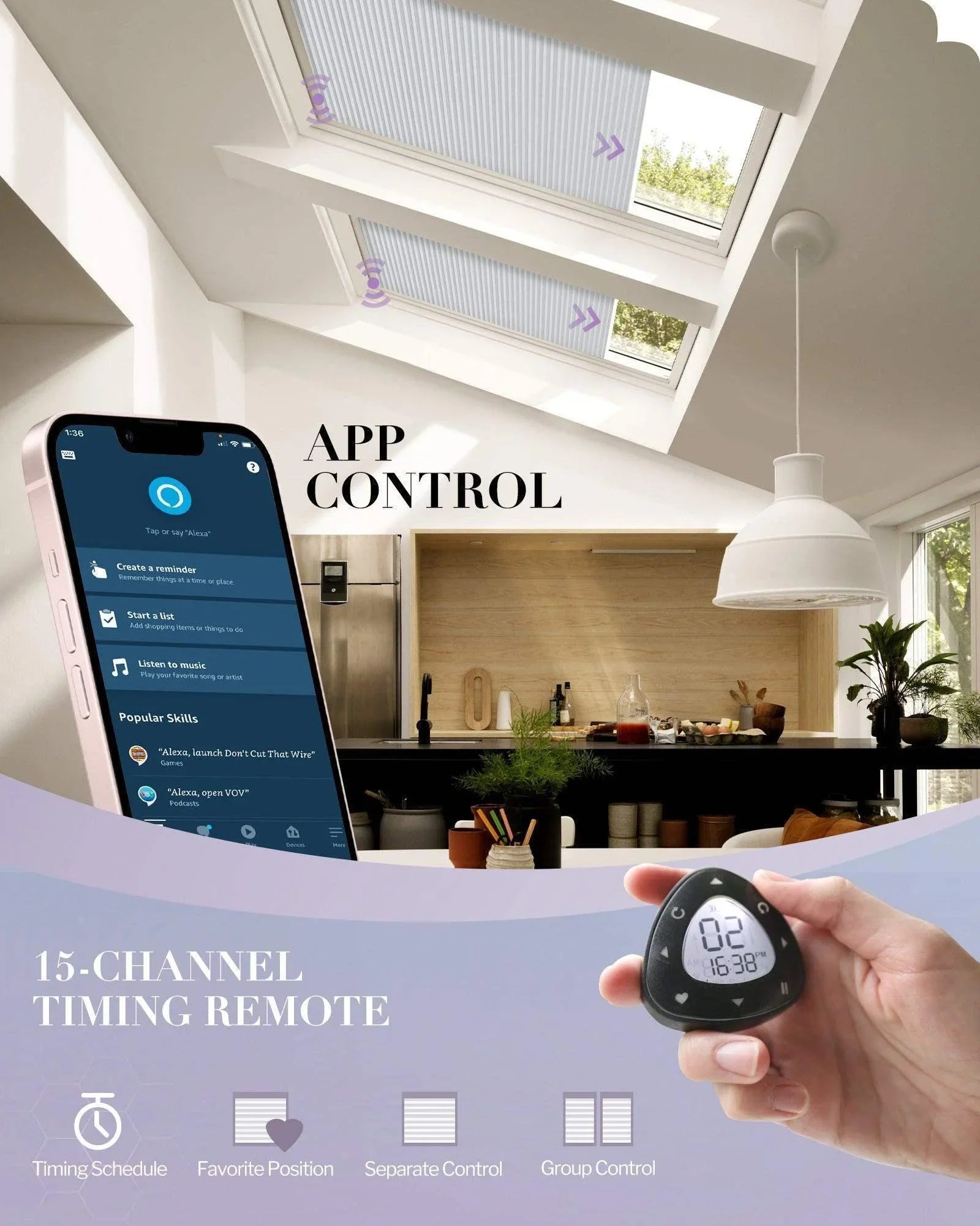 motorized skylight shades