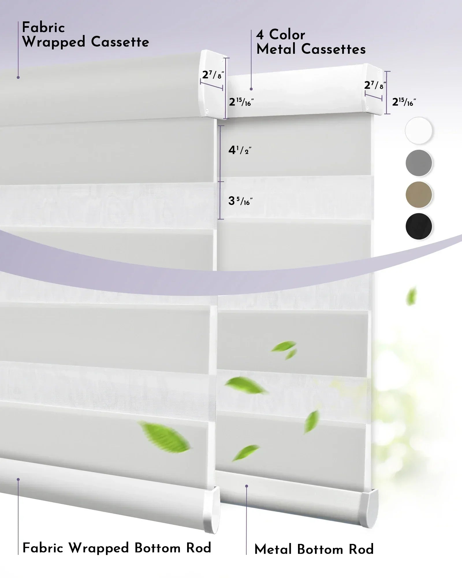 Graywind Motorized Zebra Sheer Blinds | Classic Series | Customizable